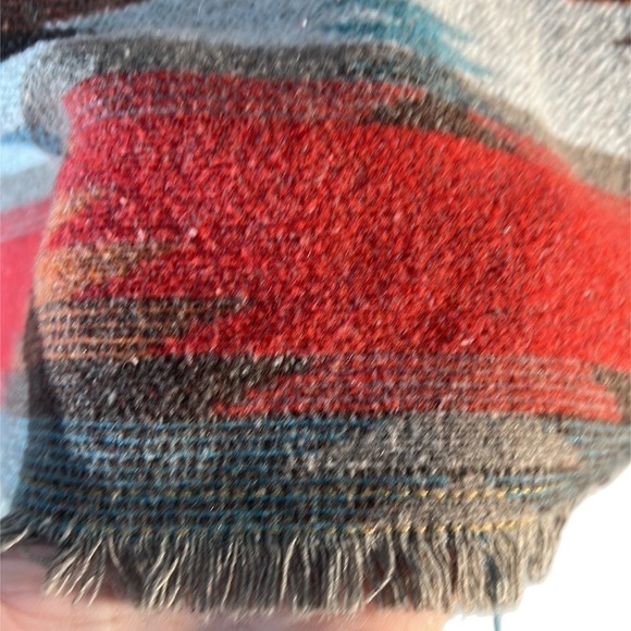 Denim Southwest Blanket Chouyatou Navaho Blanket Print Button Jacket L - Picture 8 of 16